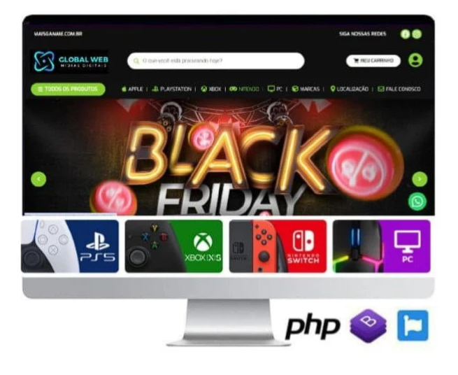 Loja Virtual Em Wordpress Responsiva Woocommerce - Mercado P